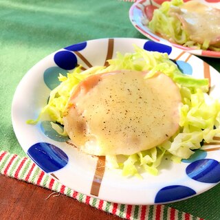 朝食に♪春キャベツとハムチーズ